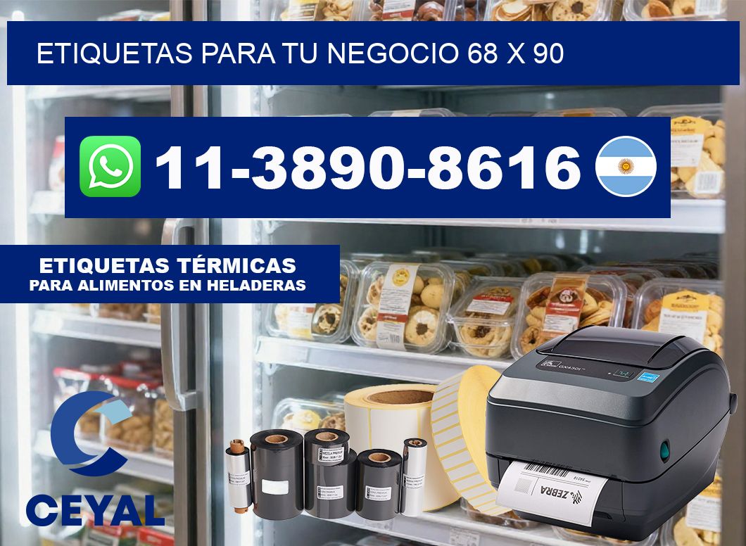 Etiquetas para tu negocio 68 x 90