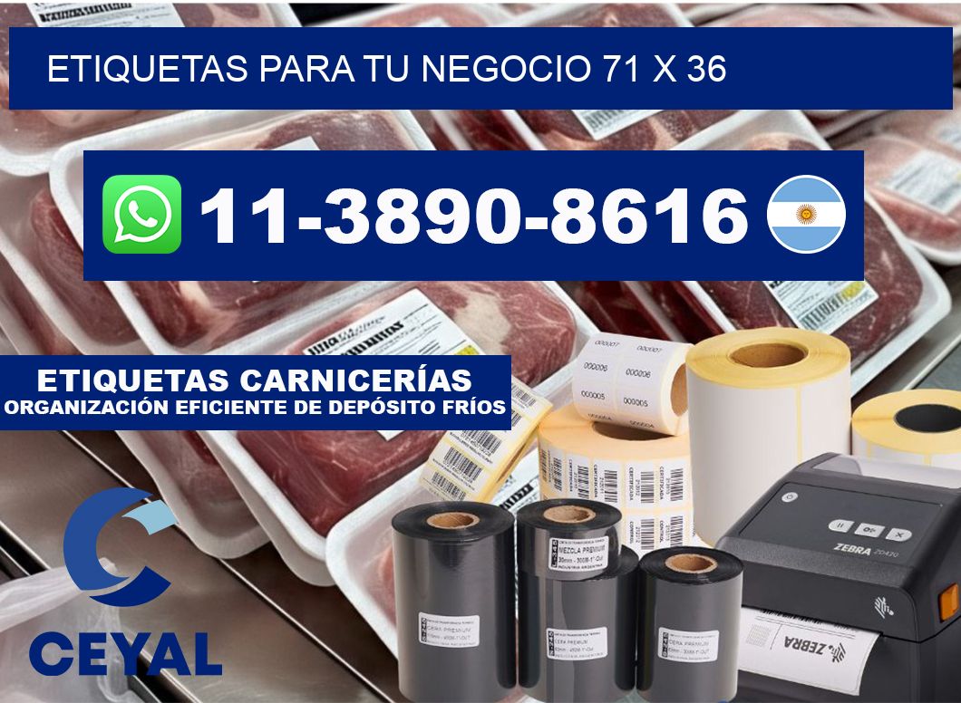 Etiquetas para tu negocio 71 x 36