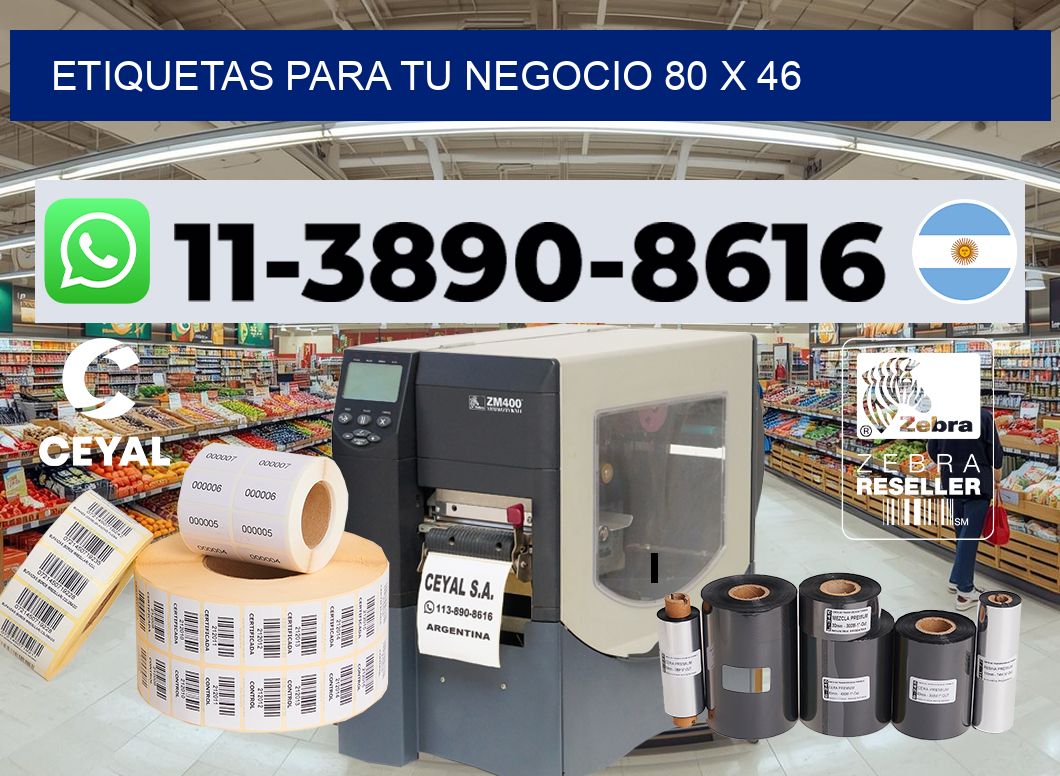 Etiquetas para tu negocio 80 x 46