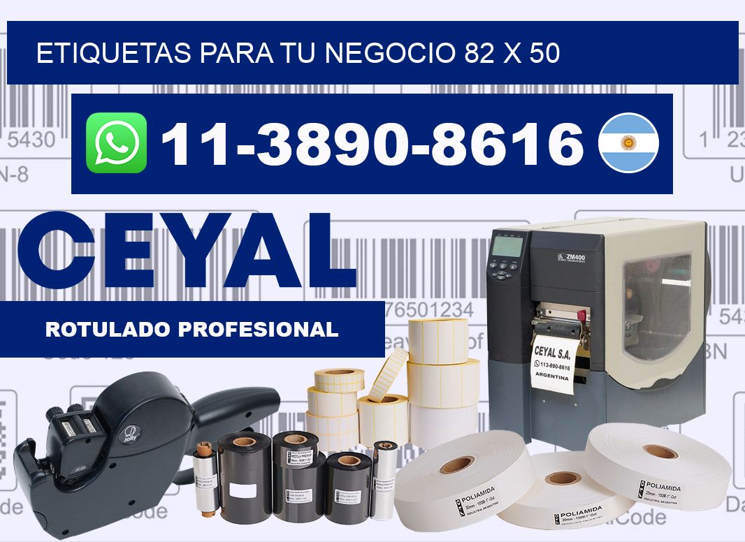 Etiquetas para tu negocio 82 x 50
