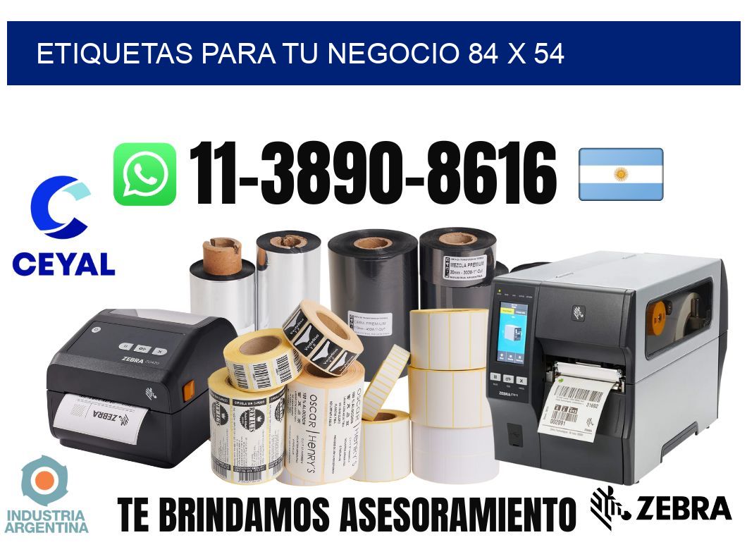 Etiquetas para tu negocio 84 x 54