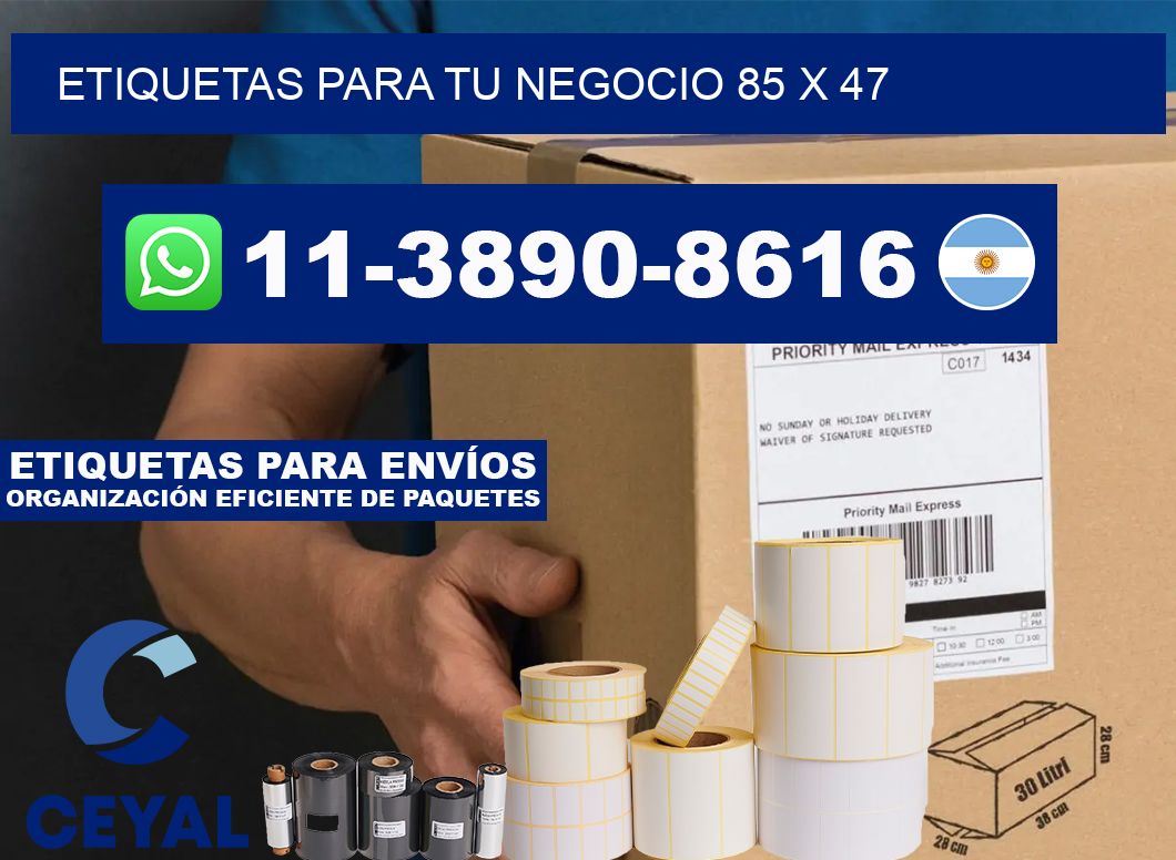 Etiquetas para tu negocio 85 x 47