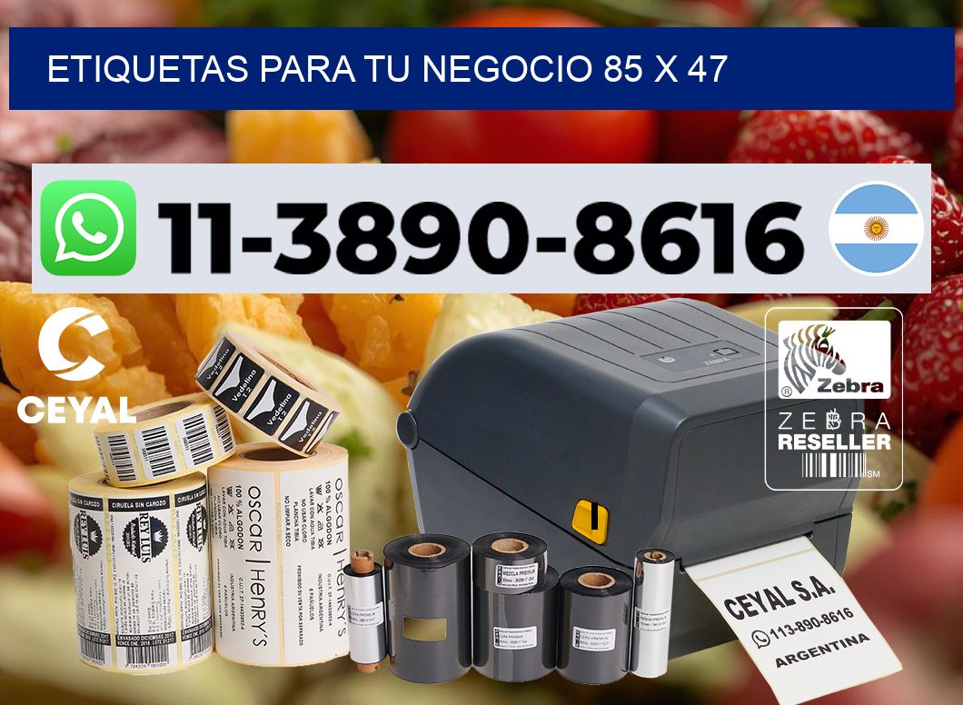 Etiquetas para tu negocio 85 x 47