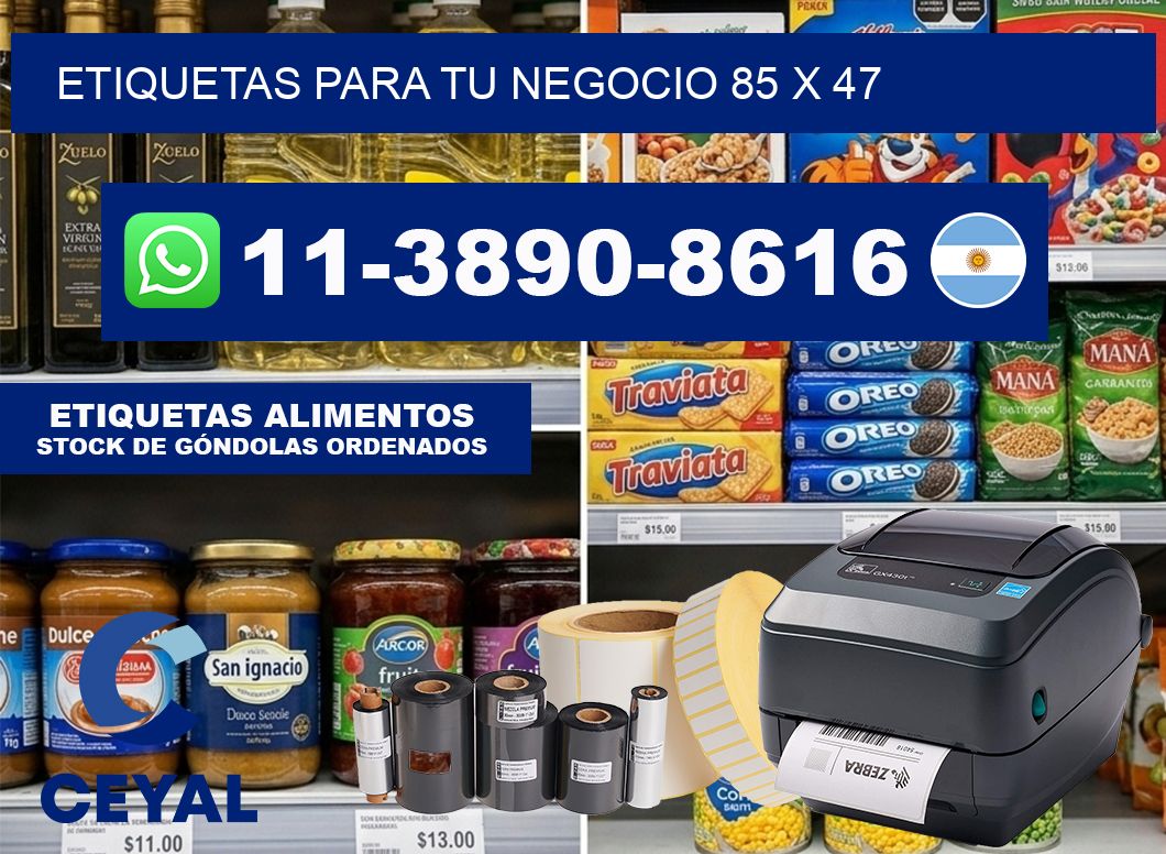 Etiquetas para tu negocio 85 x 47