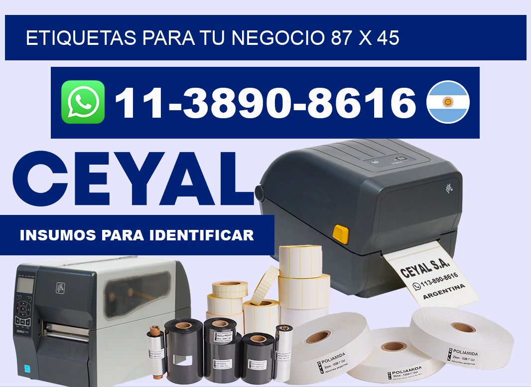 Etiquetas para tu negocio 87 x 45