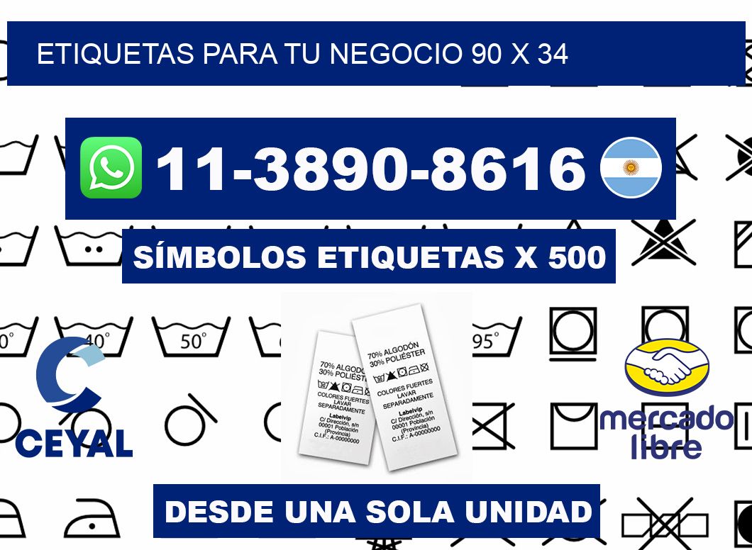 Etiquetas para tu negocio 90 x 34