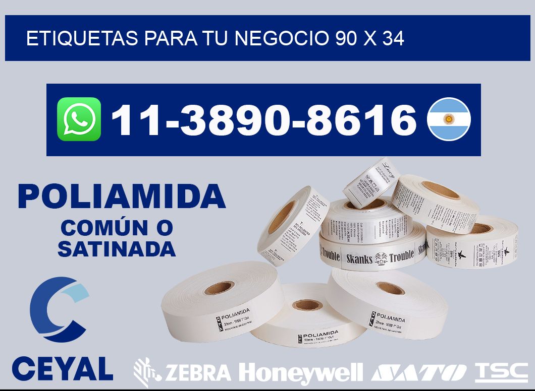 Etiquetas para tu negocio 90 x 34