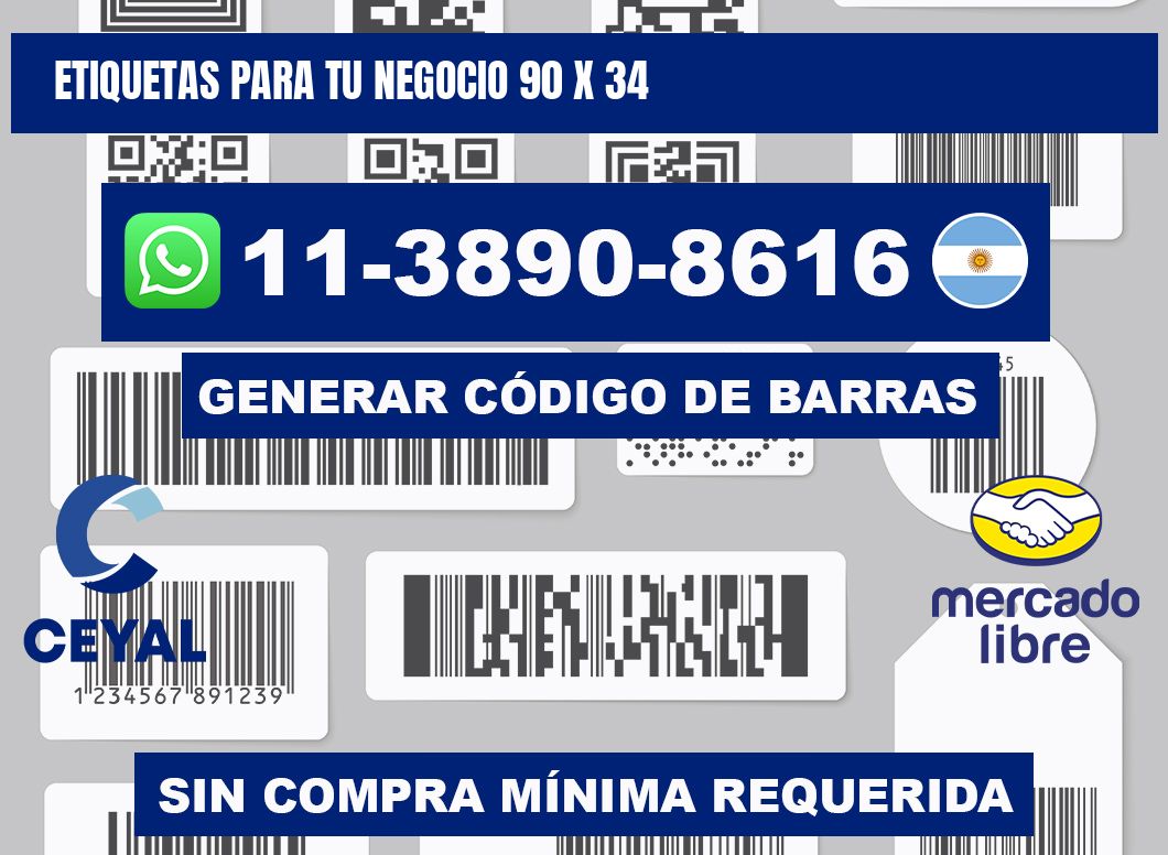 Etiquetas para tu negocio 90 x 34