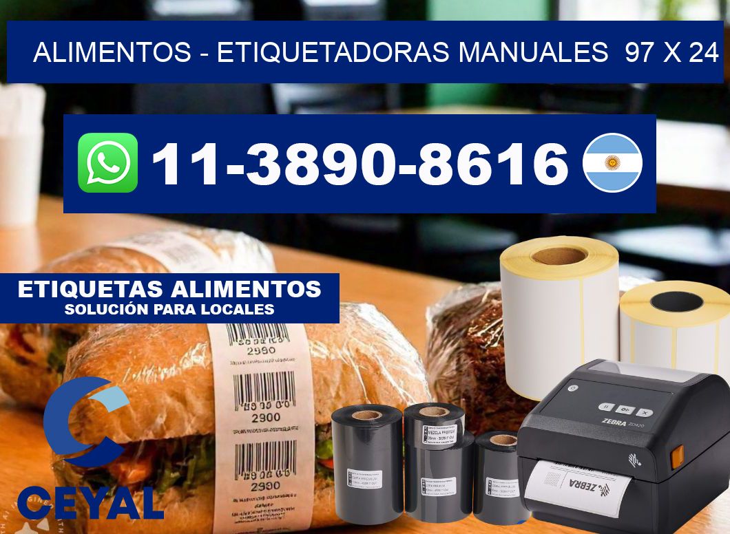 alimentos - Etiquetadoras Manuales 97 x 24