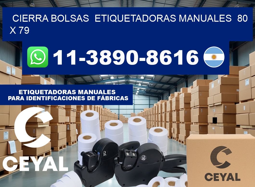 cierra bolsas  Etiquetadoras Manuales  80 x 79
