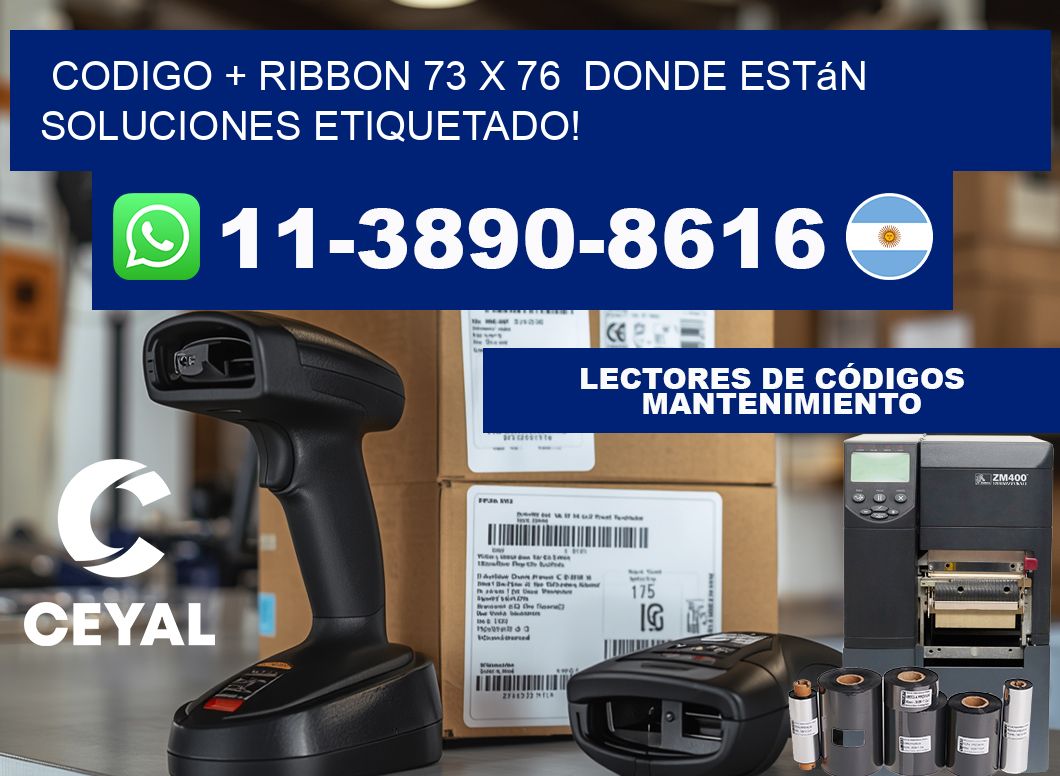 codigo + ribbon 73 x 76  donde están soluciones etiquetado!