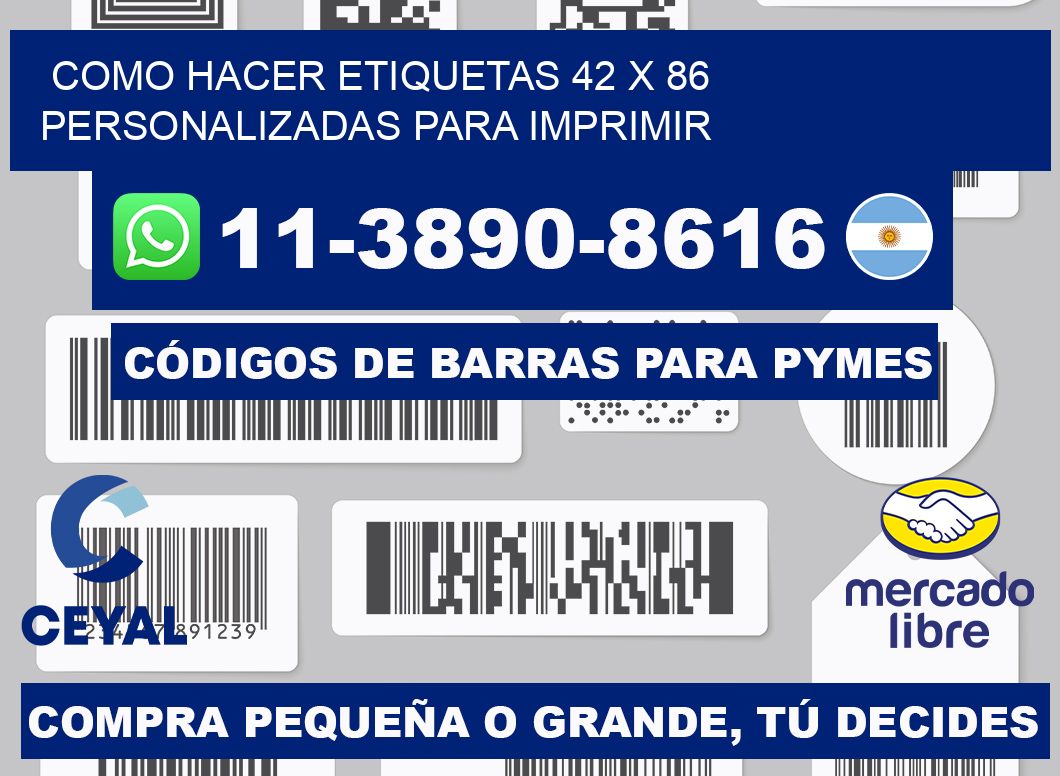 como hacer etiquetas 42 x 86 personalizadas para imprimir
