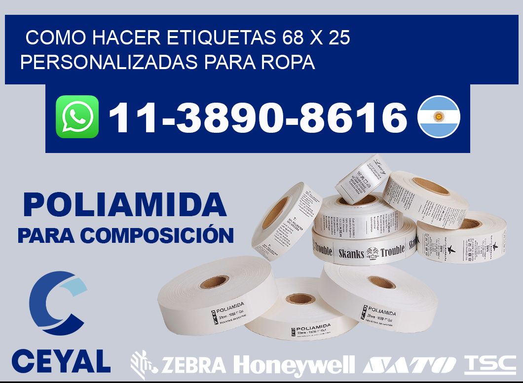 como hacer etiquetas 68 x 25 personalizadas para ropa
