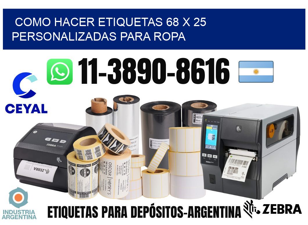 como hacer etiquetas 68 x 25 personalizadas para ropa