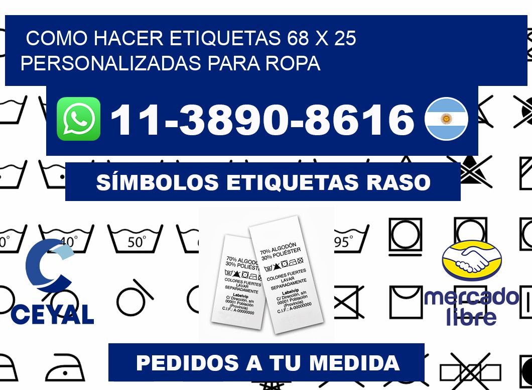 como hacer etiquetas 68 x 25 personalizadas para ropa