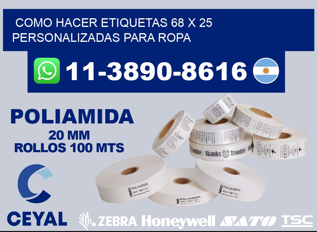 como hacer etiquetas 68 x 25 personalizadas para ropa