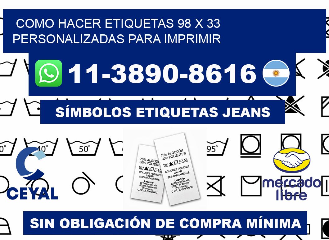 como hacer etiquetas 98 x 33 personalizadas para imprimir