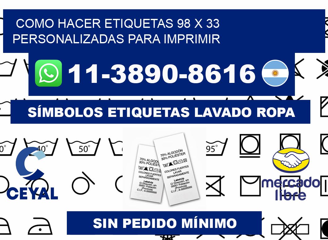 como hacer etiquetas 98 x 33 personalizadas para imprimir