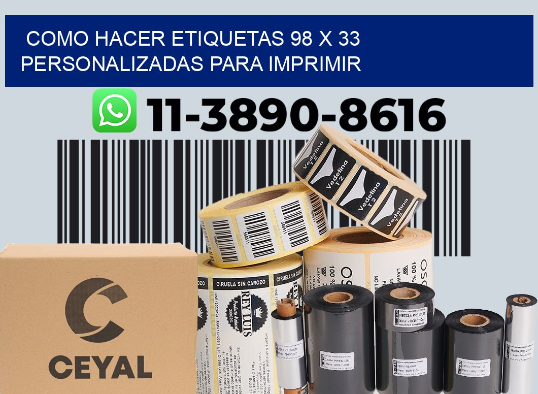 como hacer etiquetas 98 x 33 personalizadas para imprimir