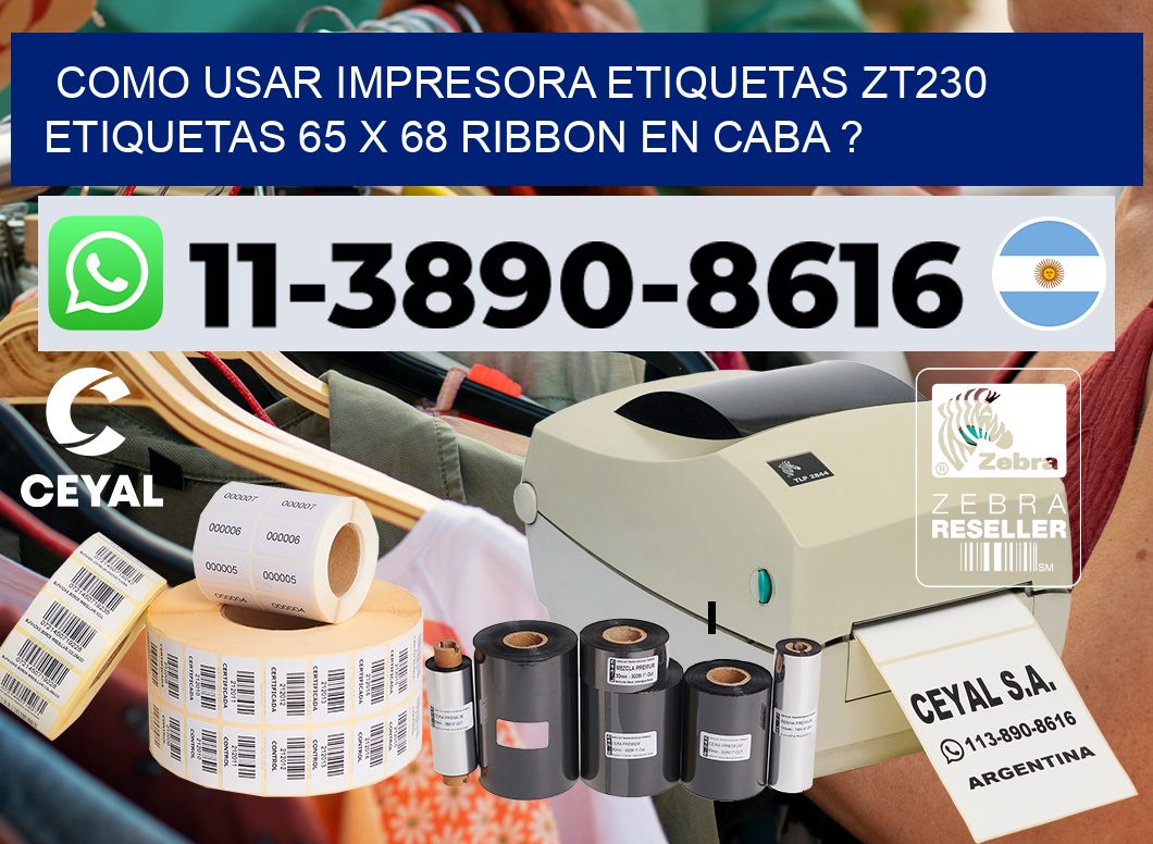 como usar impresora etiquetas zt230 etiquetas 65 x 68 ribbon en CABA ?