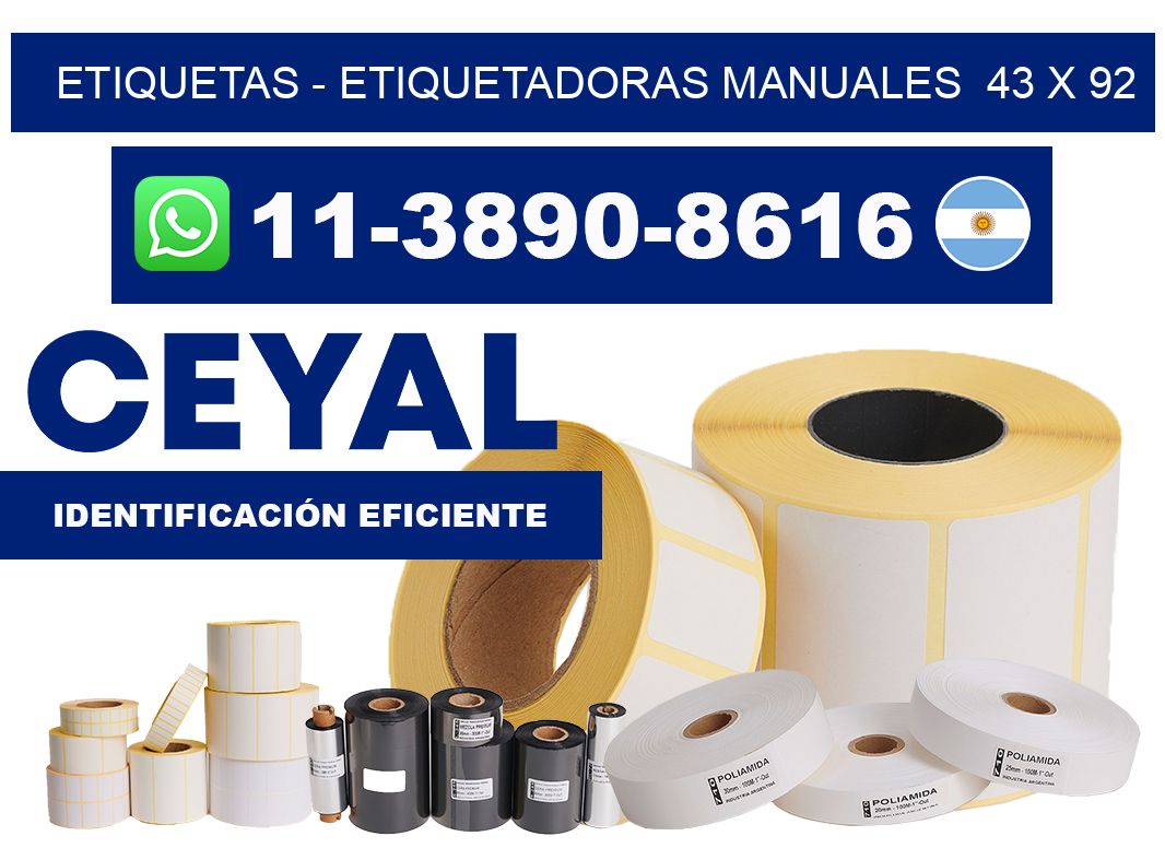 etiquetas - Etiquetadoras Manuales 43 x 92