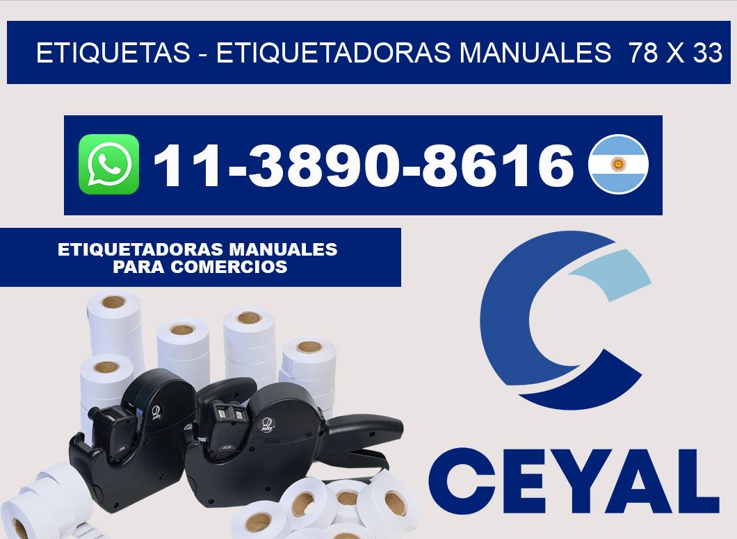 etiquetas - Etiquetadoras Manuales 78 x 33