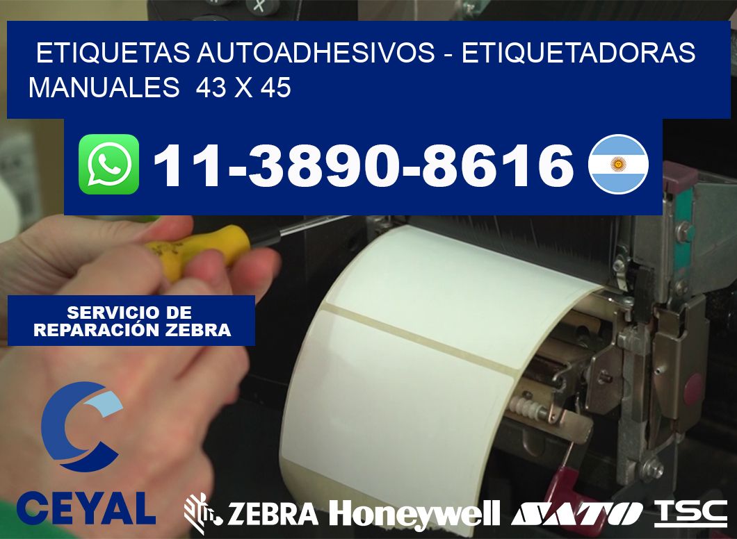 etiquetas autoadhesivos - Etiquetadoras Manuales 43 x 45