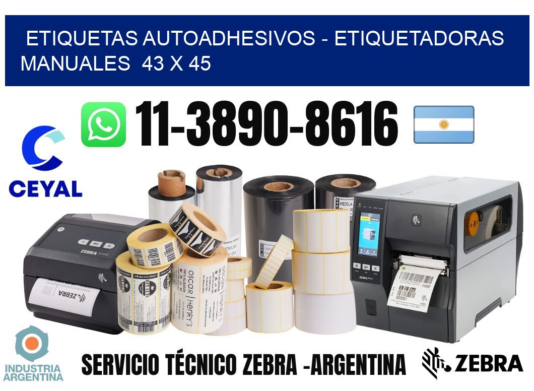 etiquetas autoadhesivos - Etiquetadoras Manuales 43 x 45
