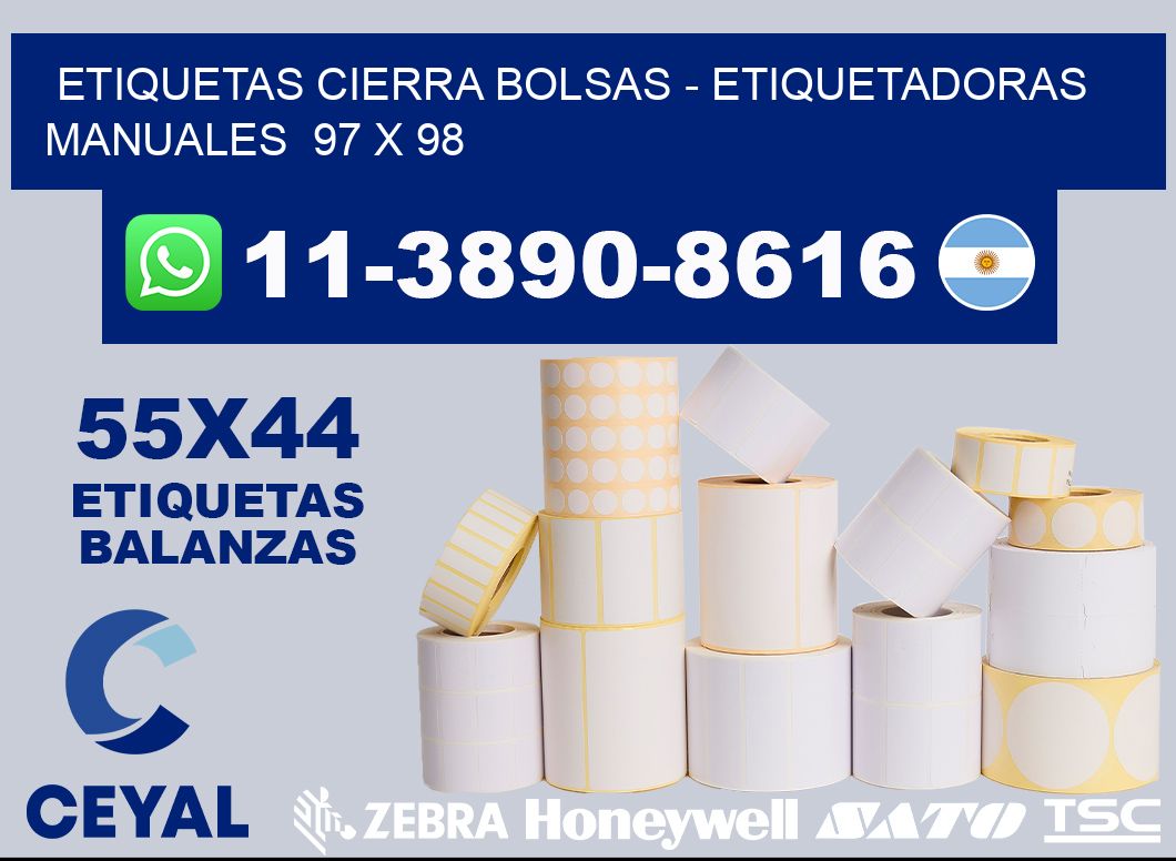etiquetas cierra bolsas – Etiquetadoras Manuales  97 x 98