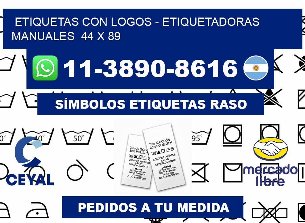 etiquetas con logos - Etiquetadoras Manuales 44 x 89