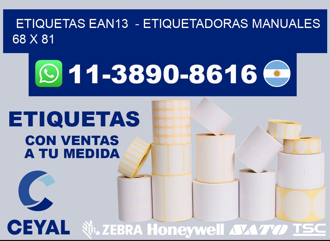 etiquetas ean13 - Etiquetadoras Manuales 68 x 81