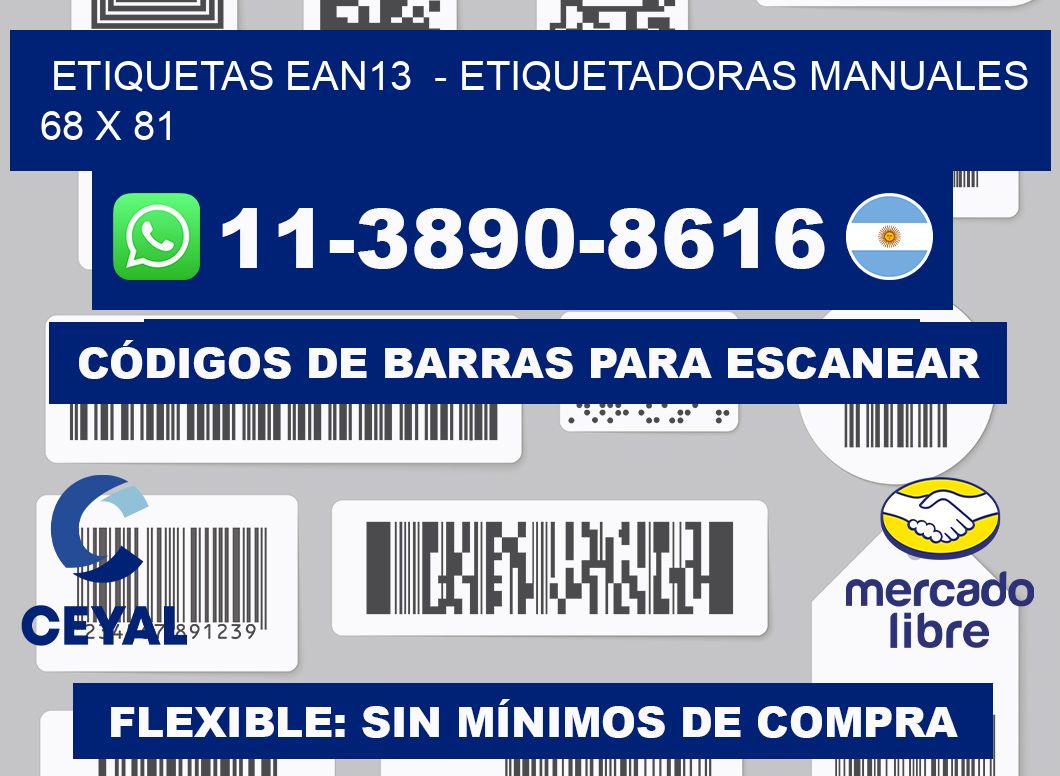 etiquetas ean13 - Etiquetadoras Manuales 68 x 81