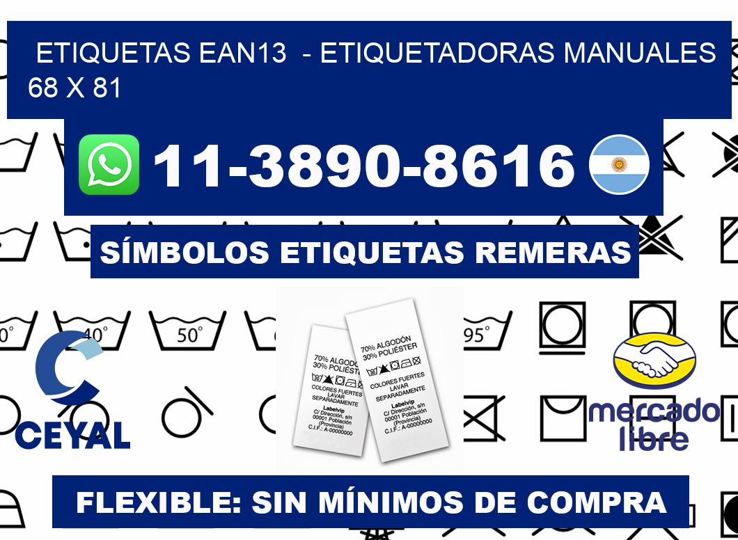 etiquetas ean13 - Etiquetadoras Manuales 68 x 81