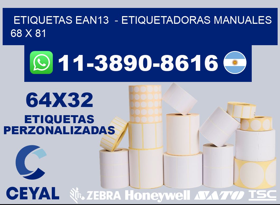 etiquetas ean13  – Etiquetadoras Manuales  68 x 81