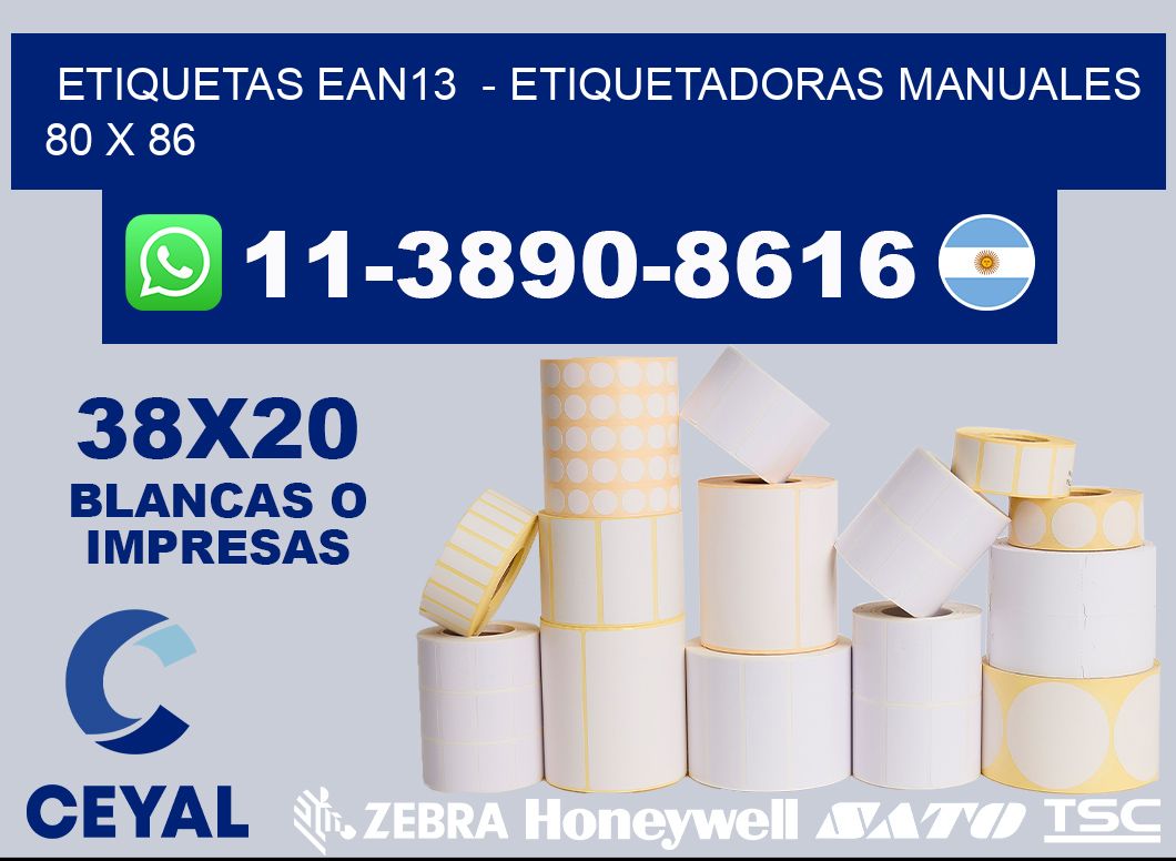 etiquetas ean13 - Etiquetadoras Manuales 80 x 86