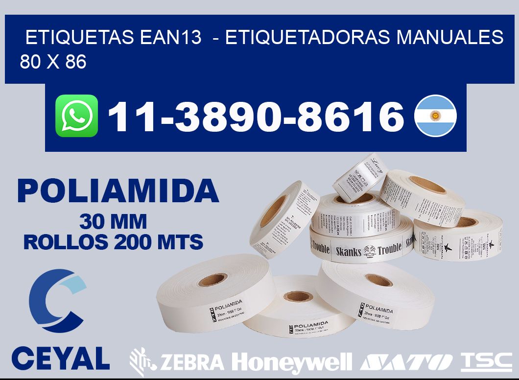 etiquetas ean13 - Etiquetadoras Manuales 80 x 86