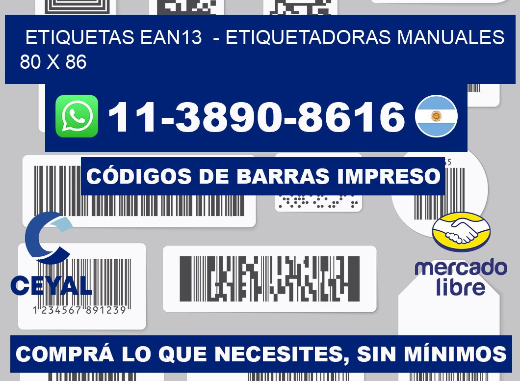 etiquetas ean13 - Etiquetadoras Manuales 80 x 86