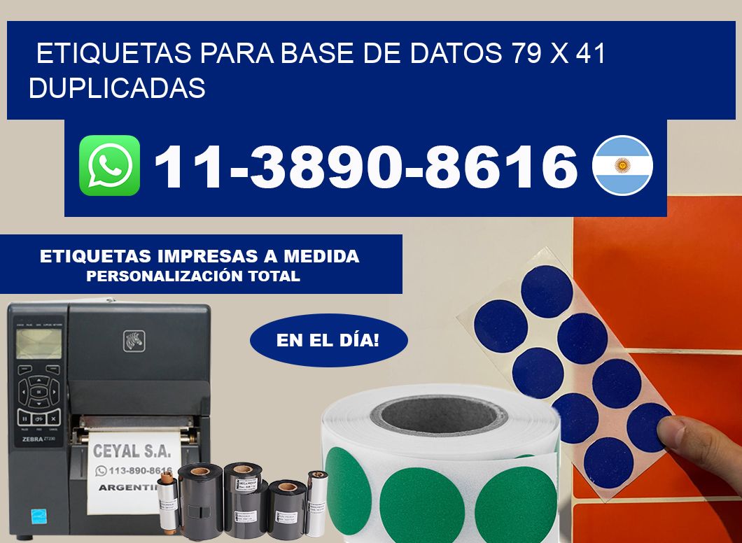 etiquetas para base de datos 79 x 41 duplicadas