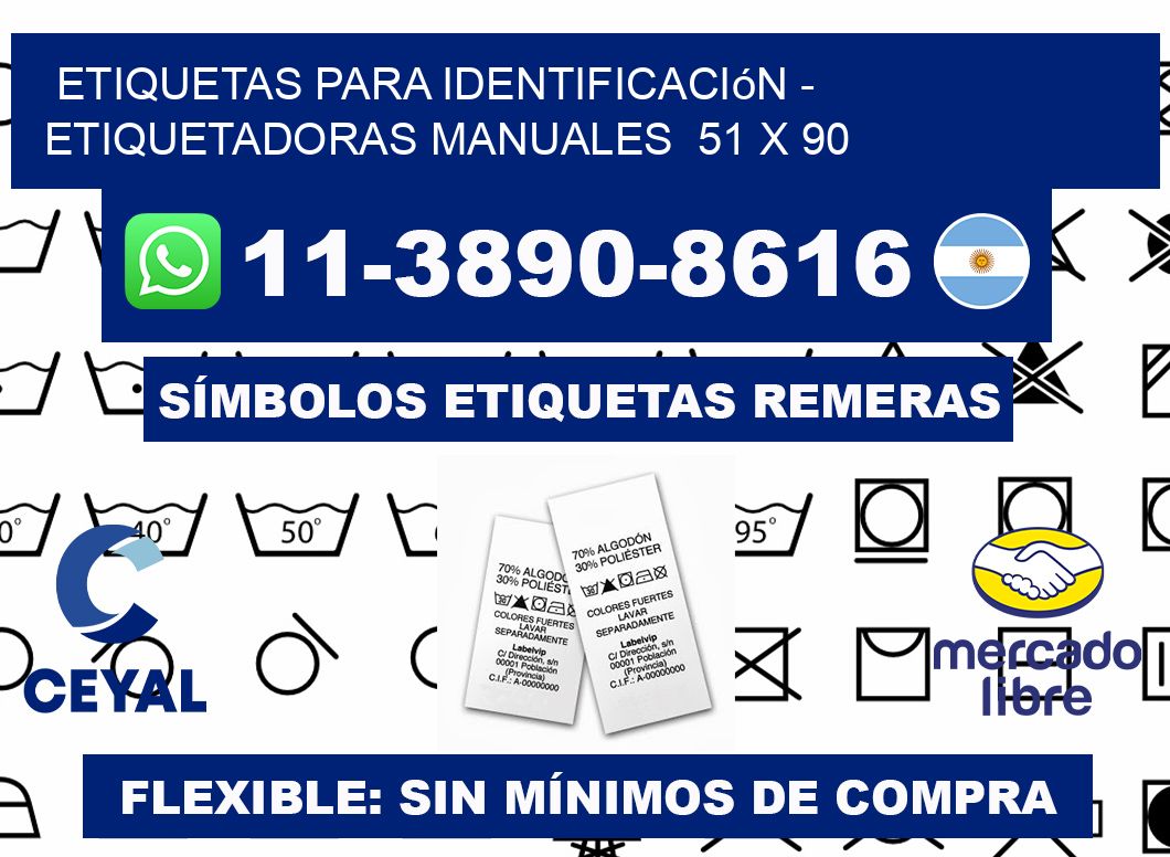 etiquetas para identificación - Etiquetadoras Manuales 51 x 90