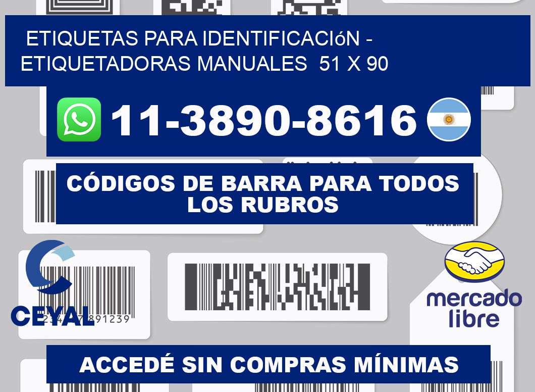 etiquetas para identificación - Etiquetadoras Manuales 51 x 90