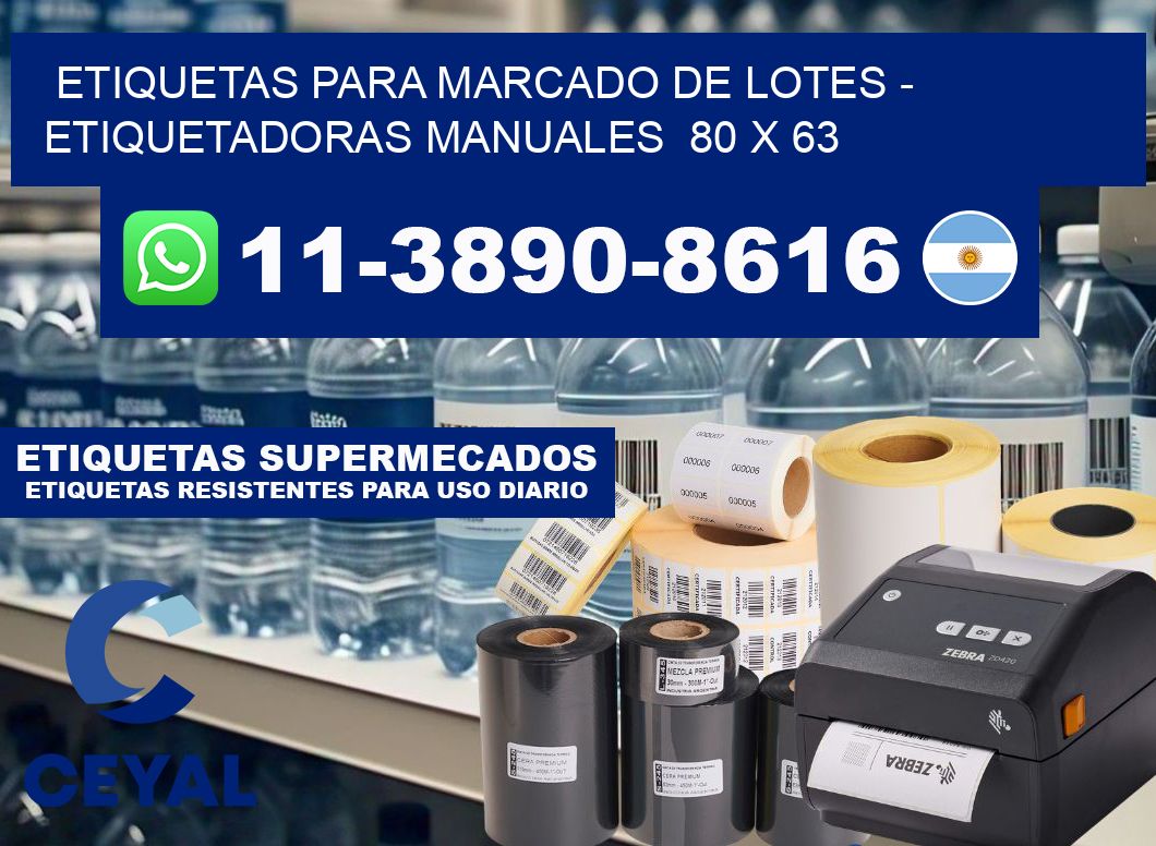 etiquetas para marcado de lotes - Etiquetadoras Manuales  80 x 63