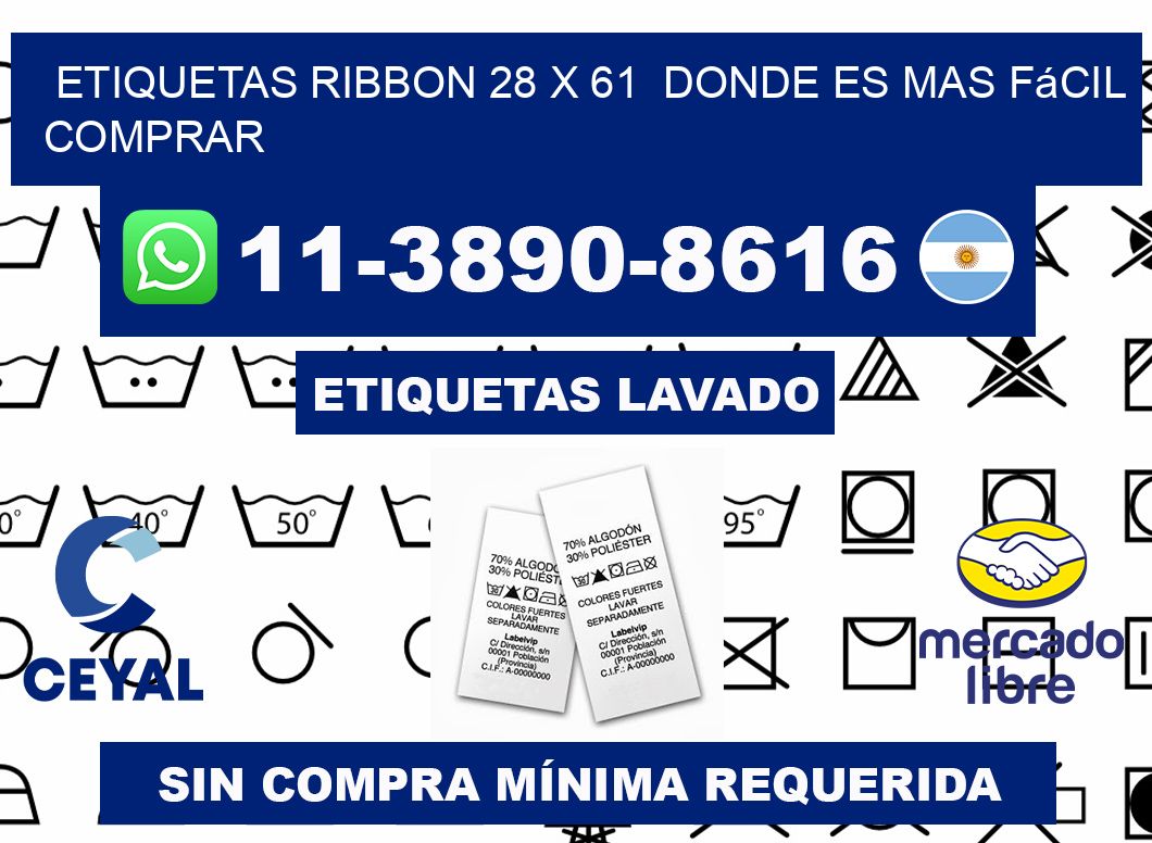 etiquetas ribbon 28 x 61  Donde es mas fácil comprar