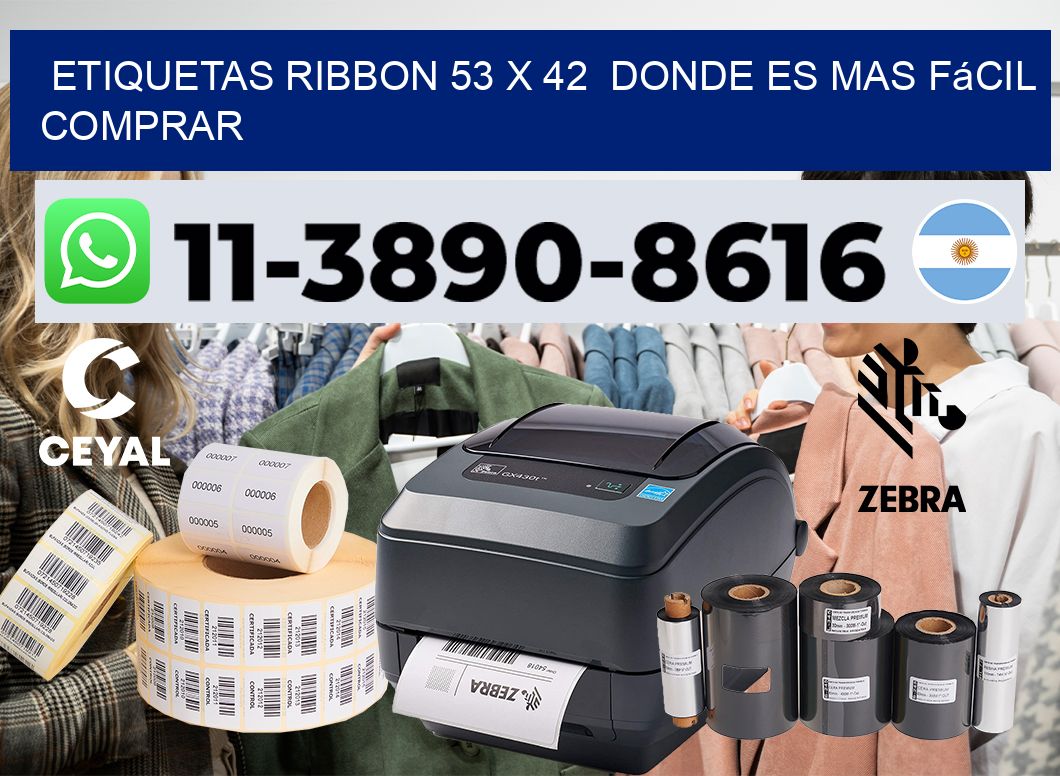 etiquetas ribbon 53 x 42  Donde es mas fácil comprar