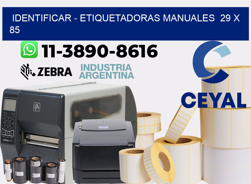 identificar - Etiquetadoras Manuales 29 x 85