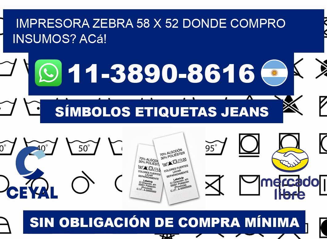 impresora zebra 58 x 52 Donde compro insumos? Acá!