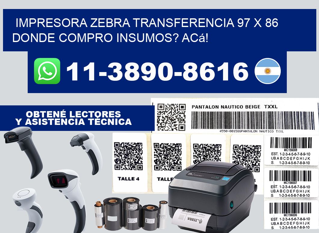impresora zebra transferencia 97 x 86 Donde compro insumos? Acá!