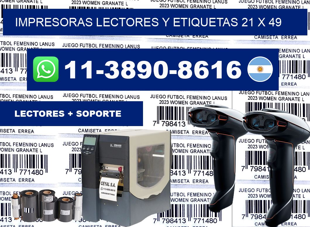 impresoras lectores y etiquetas 21 x 49