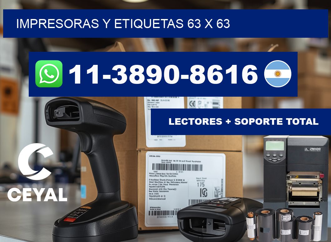 impresoras y etiquetas 63 x 63