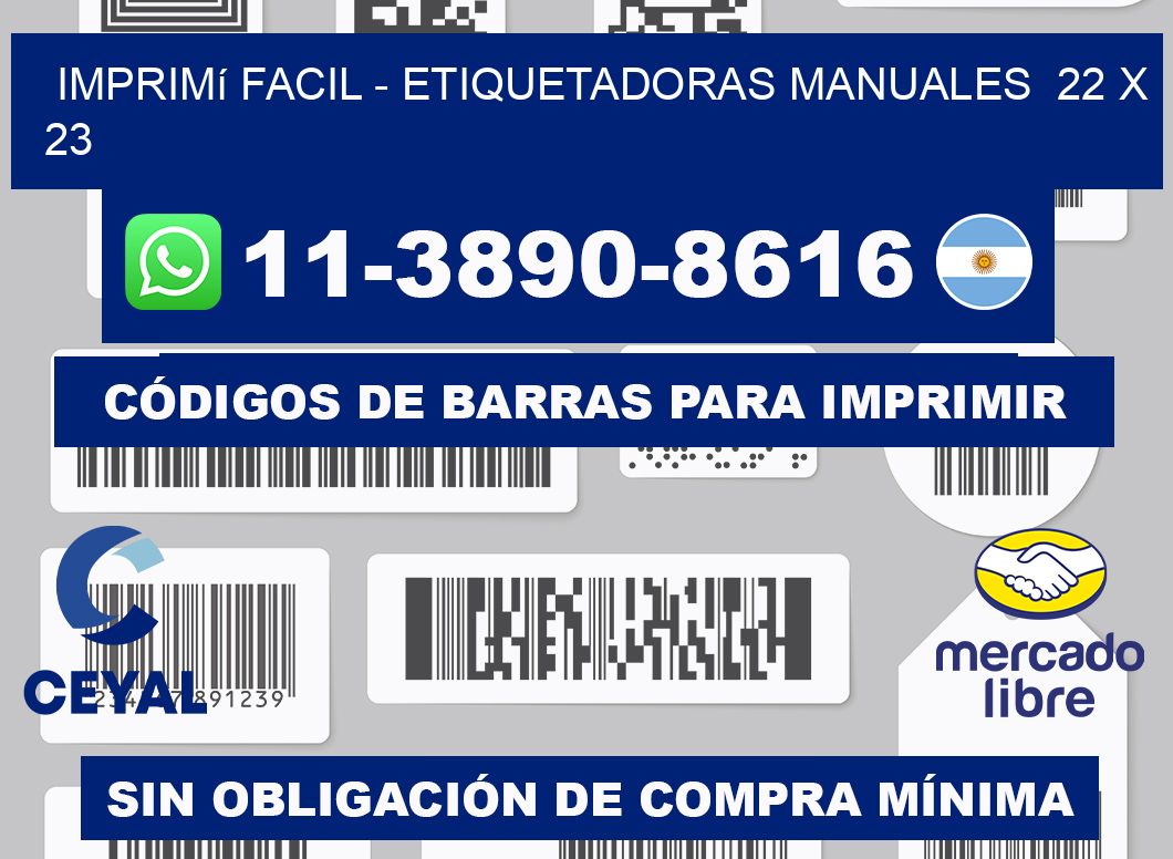 imprimí facil - Etiquetadoras Manuales 22 x 23