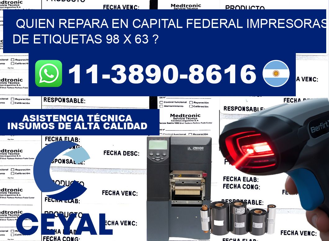 quien repara en capital federal impresoras de etiquetas 98 x 63 ?